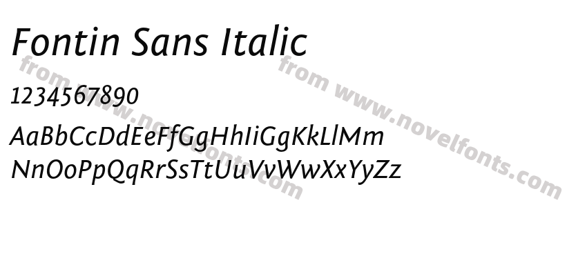 Fontin Sans ItalicPreview