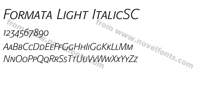 Formata Light ItalicSCPreview