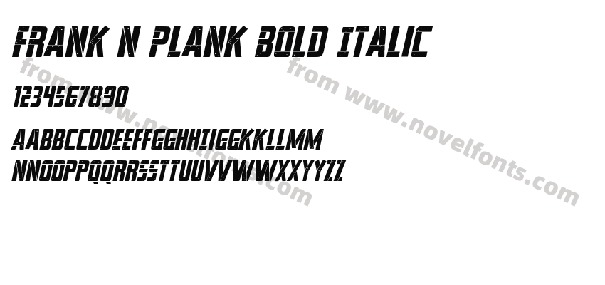 Frank-n-Plank Bold ItalicPreview