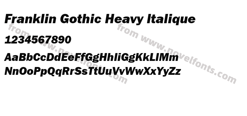 Franklin Gothic Heavy ItaliquePreview