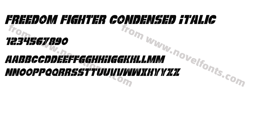 Freedom Fighter Condensed ItalicPreview