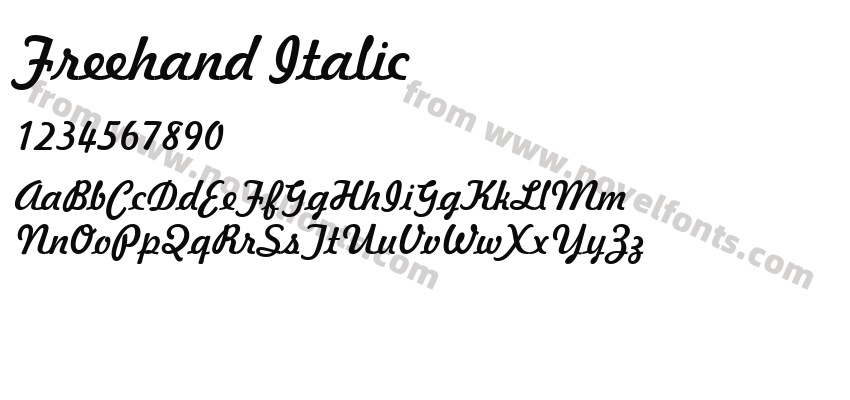 Freehand ItalicPreview