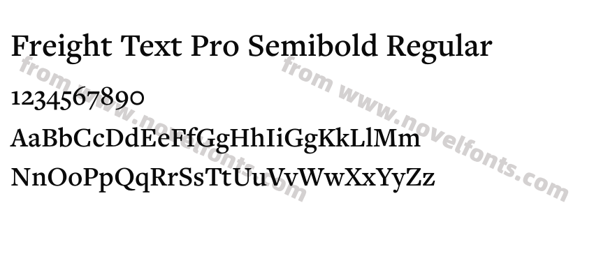 Freight Text Pro Semibold RegularPreview