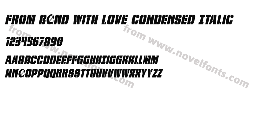 From BOND With Love Condensed ItalicPreview