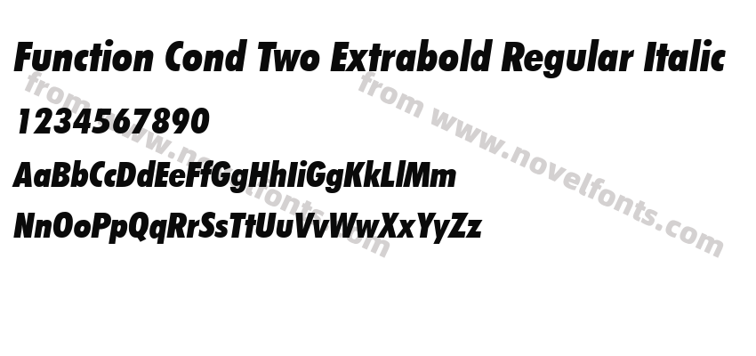 Function Cond Two Extrabold Regular ItalicPreview