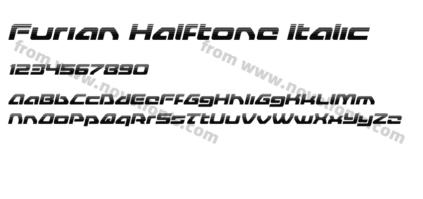 Furian Halftone ItalicPreview