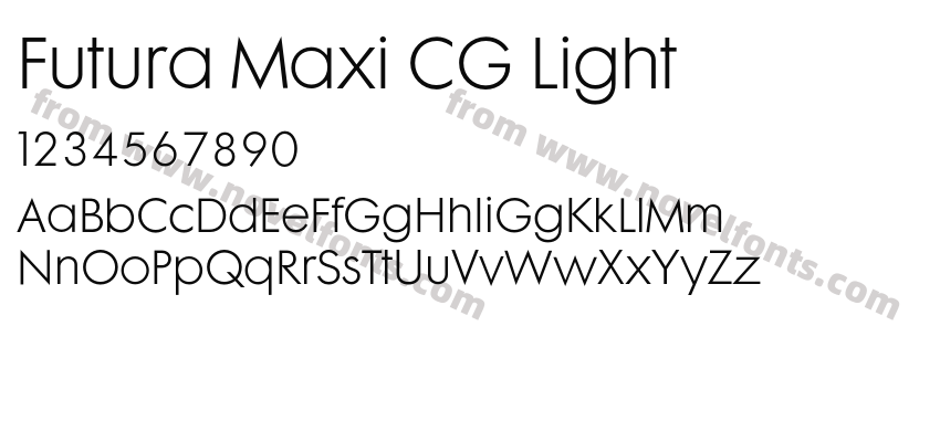 Futura Maxi CG LightPreview