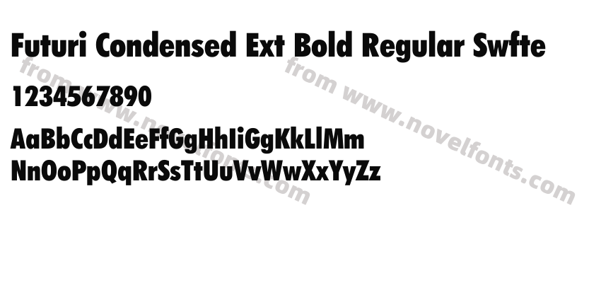 Futuri Condensed Ext Bold Regular SwftePreview