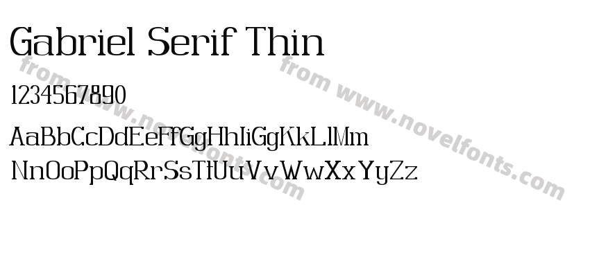 Gabriel Serif ThinPreview