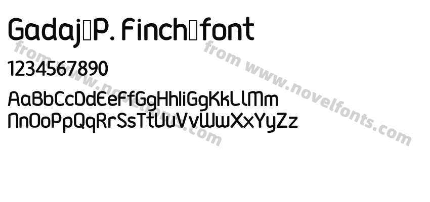 Gadaj_P. Finch_fontPreview