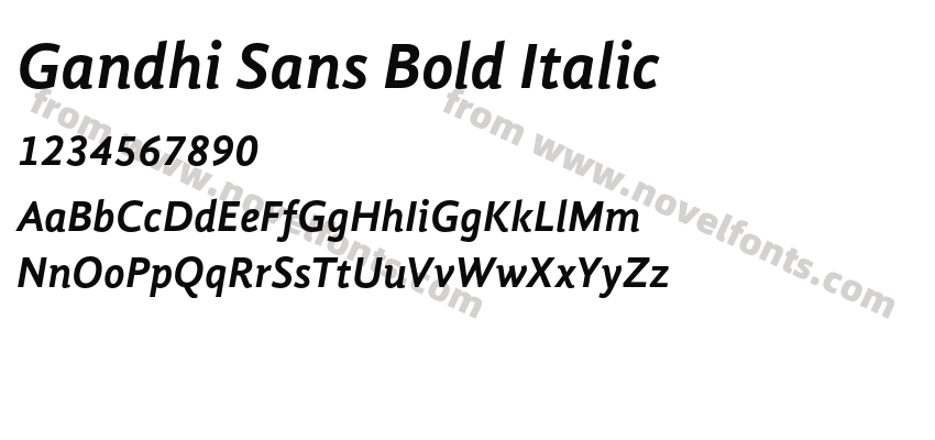 Gandhi Sans Bold ItalicPreview