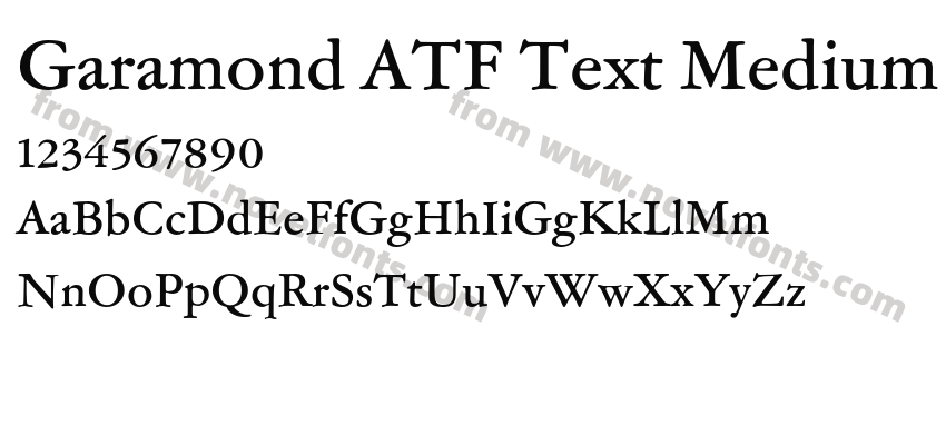 Garamond ATF Text MediumPreview