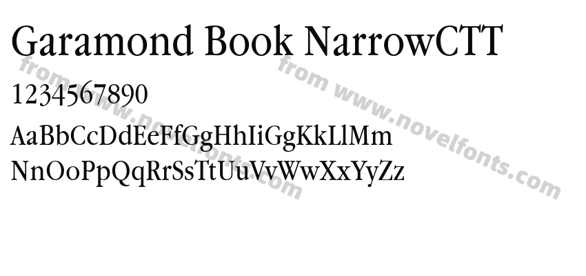 Garamond Book NarrowCTTPreview