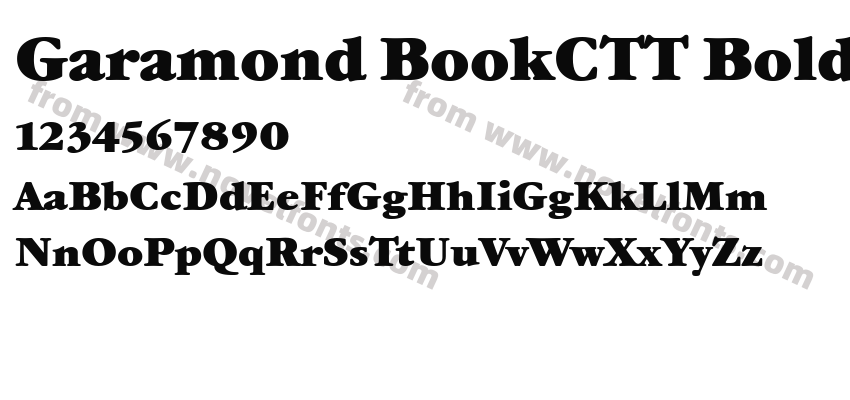 Garamond BookCTT BoldPreview