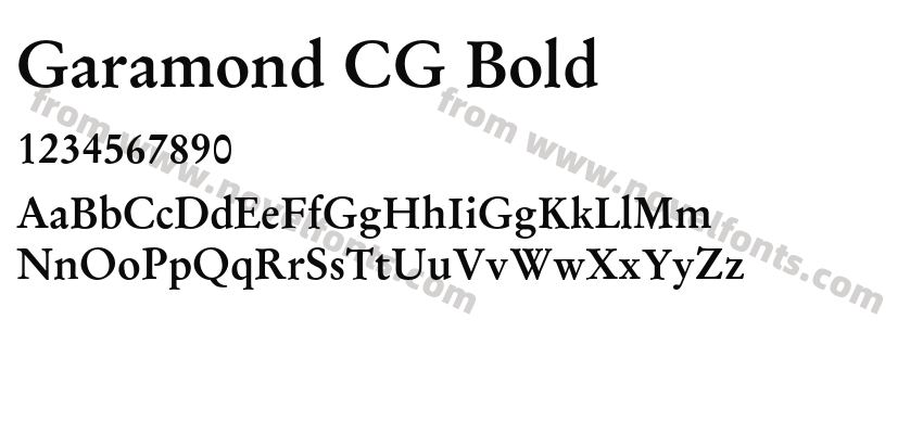 Garamond CG BoldPreview