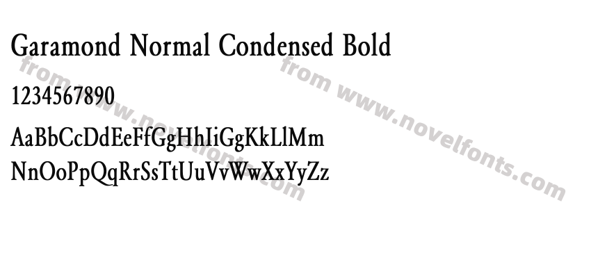 Garamond-Normal Condensed BoldPreview