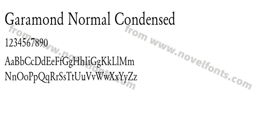 Garamond-Normal CondensedPreview