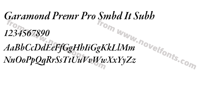 Garamond Premr Pro Smbd It SubhPreview