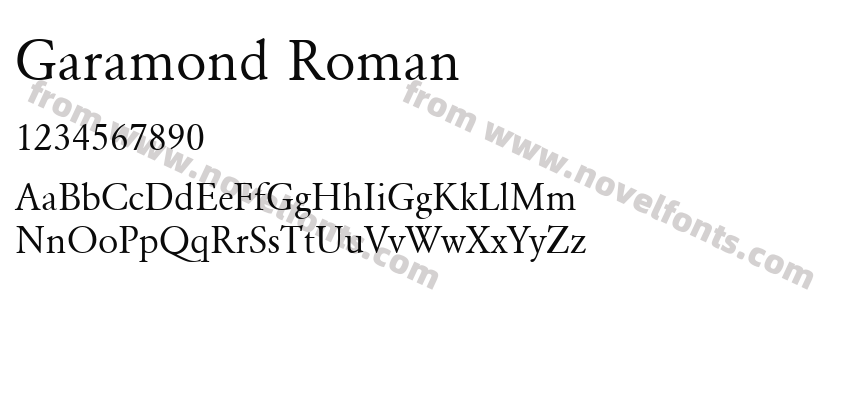 Garamond RomanPreview