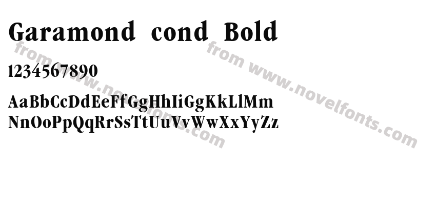 Garamond cond BoldPreview