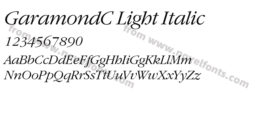 GaramondC Light ItalicPreview