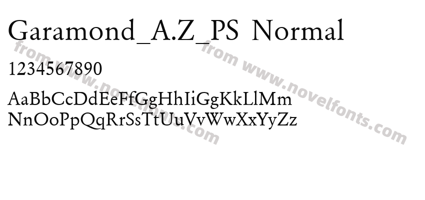 Garamond_A.Z_PS NormalPreview