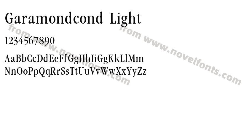 Garamondcond LightPreview