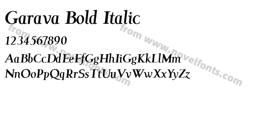 Garava Bold ItalicPreview