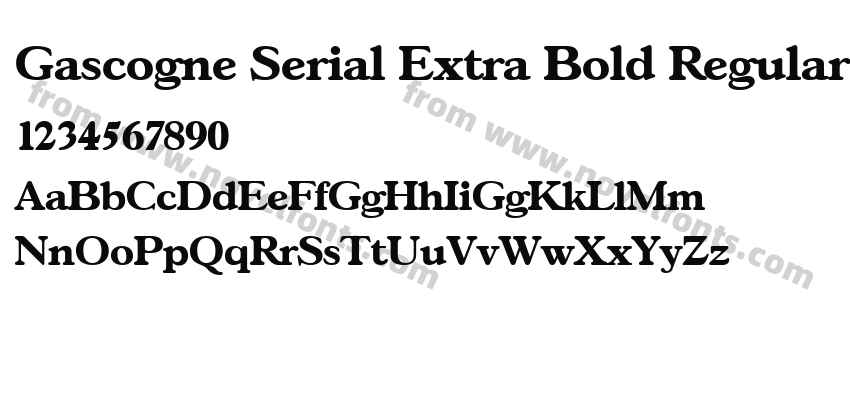 Gascogne Serial Extra Bold RegularPreview