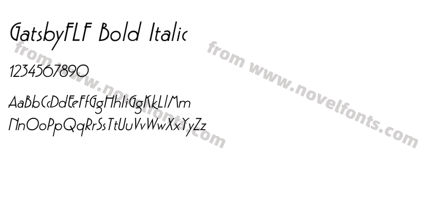 GatsbyFLF Bold ItalicPreview