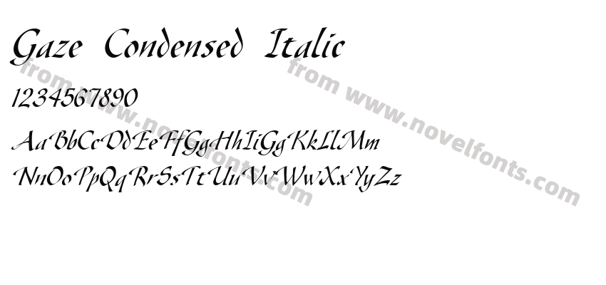 Gaze Condensed ItalicPreview