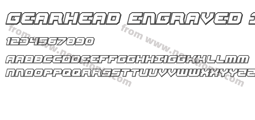 Gearhead Engraved ItalicPreview