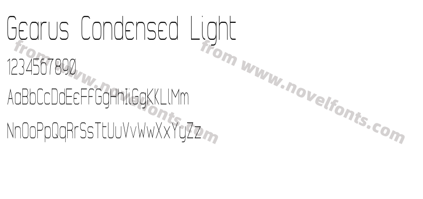 Gearus Condensed LightPreview