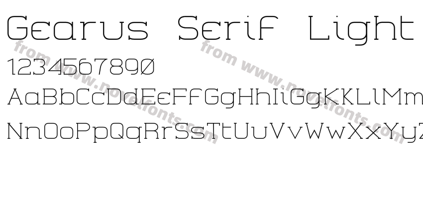 Gearus Serif LightPreview