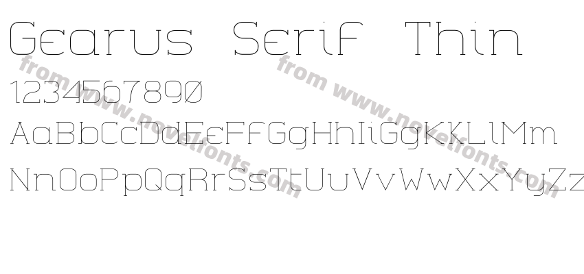 Gearus Serif ThinPreview