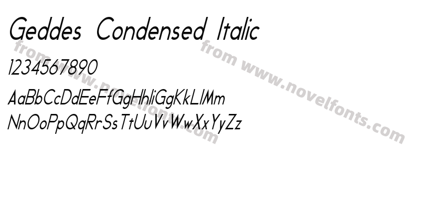 Geddes Condensed ItalicPreview