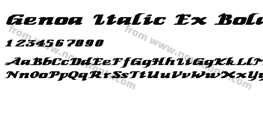 Genoa Italic Ex BoldPreview