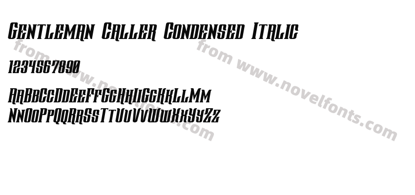 Gentleman Caller Condensed ItalicPreview