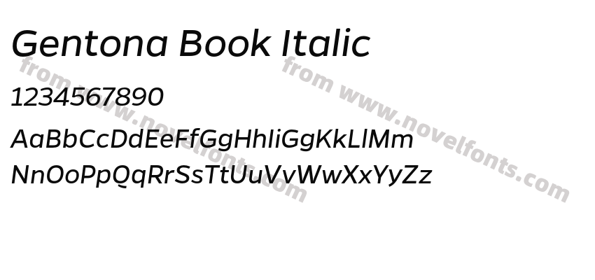 Gentona Book ItalicPreview