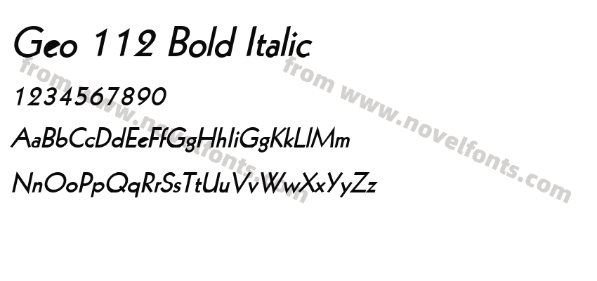 Geo 112 Bold ItalicPreview