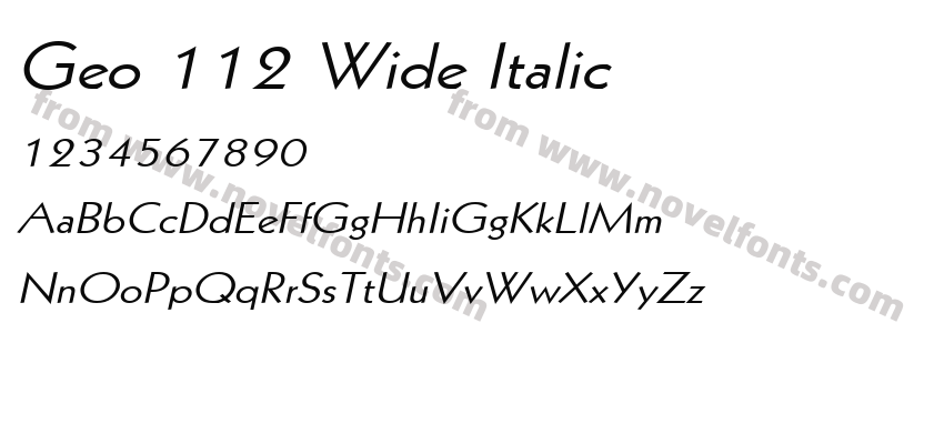 Geo 112 Wide ItalicPreview