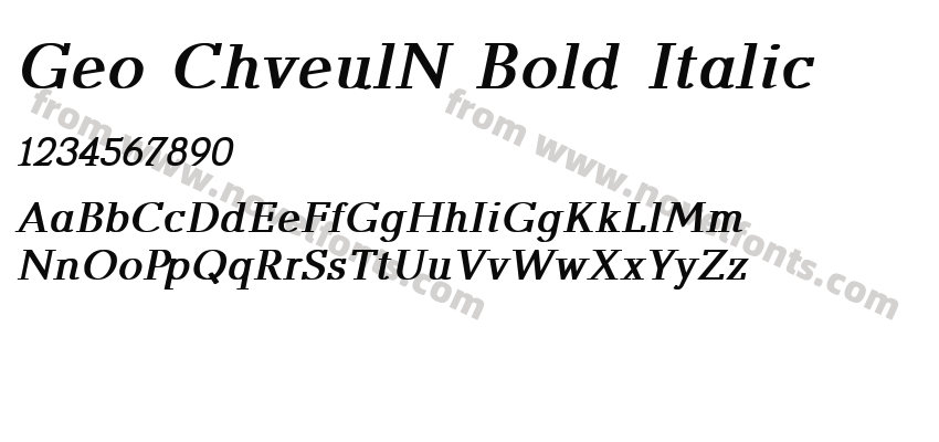 Geo ChveulN Bold ItalicPreview