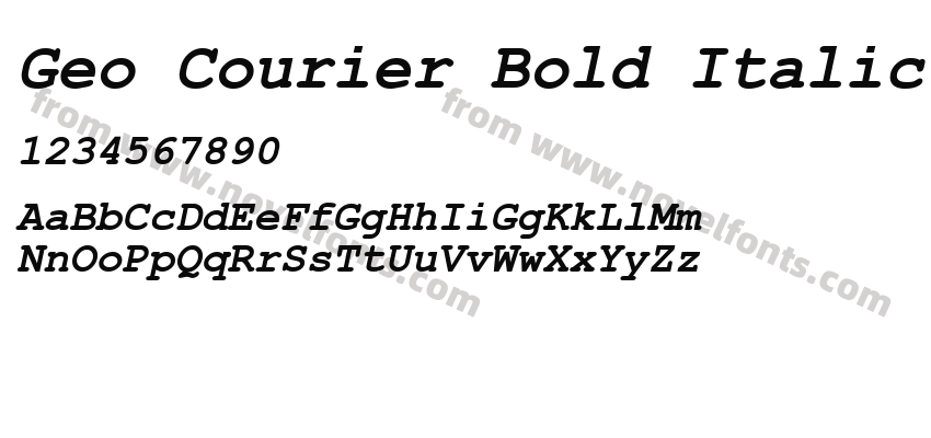 Geo Courier Bold ItalicPreview