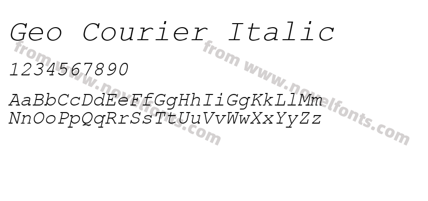 Geo Courier ItalicPreview