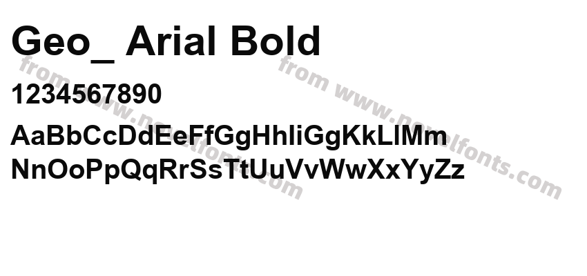 Geo_ Arial BoldPreview