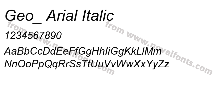 Geo_ Arial ItalicPreview