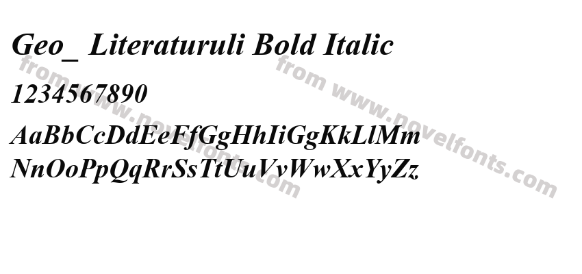 Geo_ Literaturuli Bold ItalicPreview