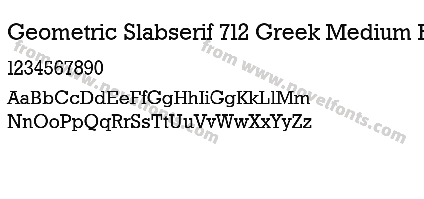 Geometric Slabserif 712 Greek Medium BTPreview