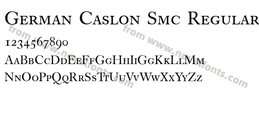 German Caslon Smc RegularPreview