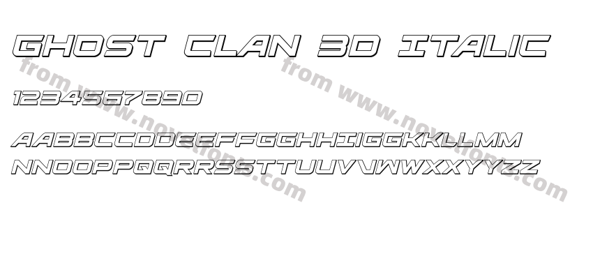 Ghost Clan 3D ItalicPreview